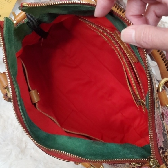 VINTAGE Dooney & Bourke collector’s snake embossed satchel in very rare color!💕 - Picture 6 of 15